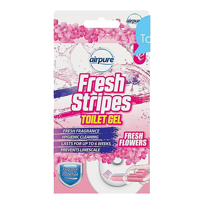 AIRPURE Fresh Stripes Odorizant Gel Toaleta Fresh Flowers 45 ml [1]