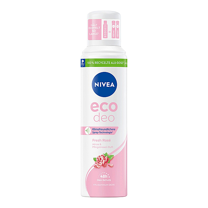 NIVEA Spray Deodorant Antiperspirant Eco Deo Fresh Rose 125 ml [1]