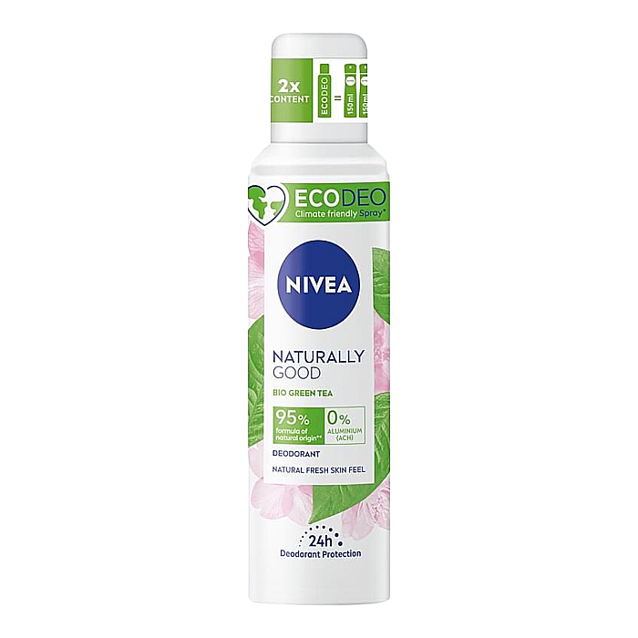 NIVEA Spray Deodorant Antiperspirant Natural Good Green Tea 125 ml [1]