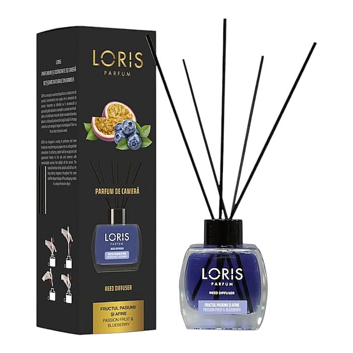 LORIS Odorizant Camera cu Betisoare FRUCTUL PASIUNII & AFINE 120 ml [1]