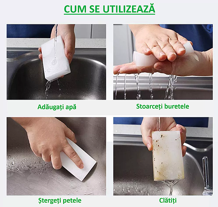 CARPA MAGICA Burete Magic pt Curatarea Peretilor si Urmelor de Grasime Set 2 buc [2]