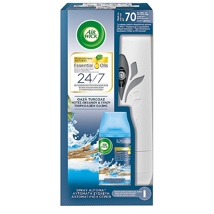 AirWick Aparat Odorizant Camera+Rezerva Oaza Turcoaz 250 ml [1]
