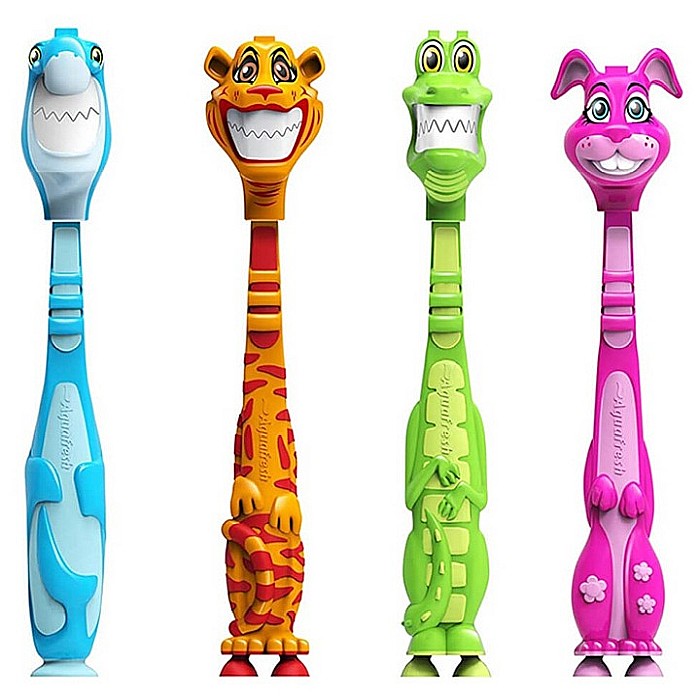 AQUAFRESH Little Teeth Periuta de Dinti pt Copii 3-5 ani Crcodilul Curt [2]