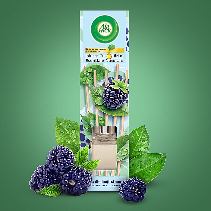 AirWick Odorizant Camera cu Betisoare Roua Diminetii & Mure 40 ml [2]