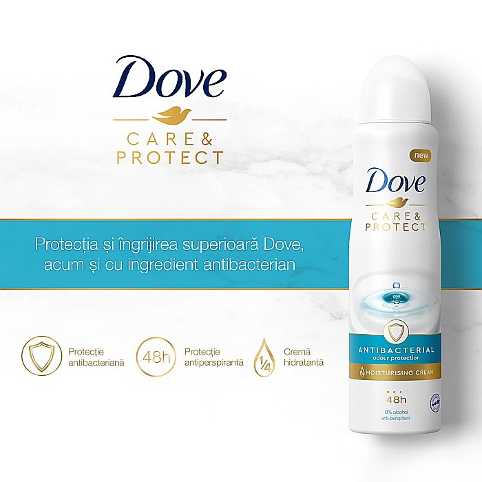 DOVE Antiperspirant Spray Care & Protect ANTIBACTERIAL 150 ml [2]