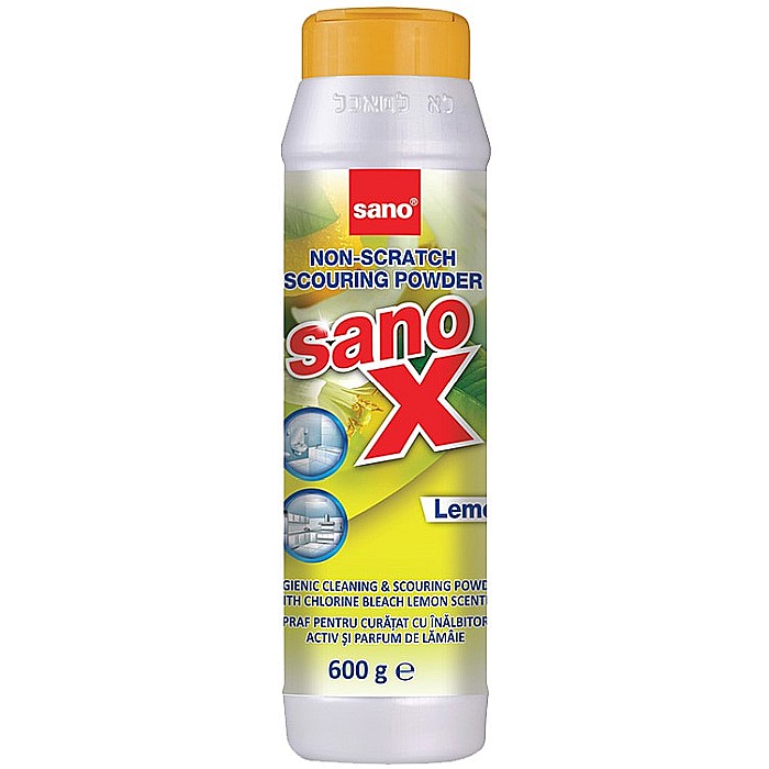 SANO X Praf de Curatat pt Igienizare si Inalbire Lemon 600 g [1]