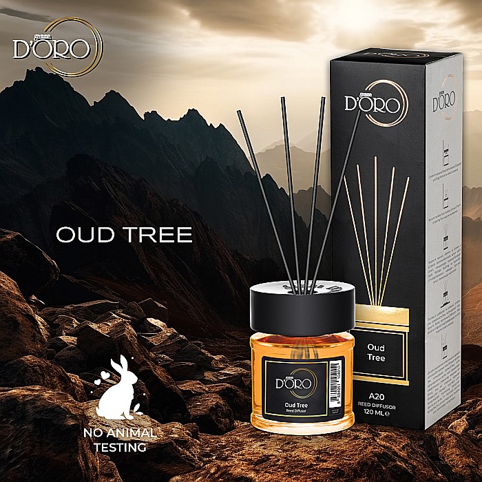 Gamma D’ORO NICHE Odorizant Camera cu Betisoare OUD TREE 120 ml [2]