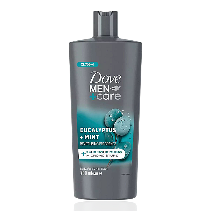 DOVE MEN+CARE Gel de Dus 3in1 Fata, Corp si Par EUCALYPTUS + MINT XL 700 ml [1]