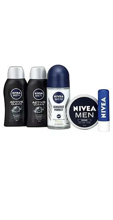 NIVEA MEN Travel Essentials Set Calatorie (RollOn+2SG+LipBalm+Creme) [2]