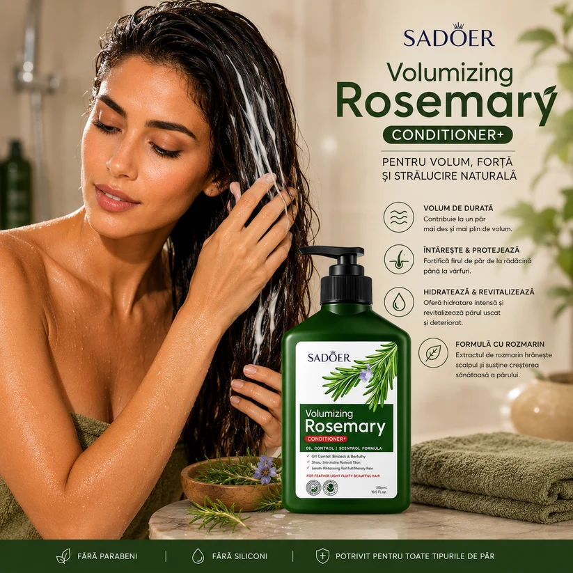 SADOER Balsam Fortifiant cu Rozmarin pt Regenerare & Volum 500ml [2]