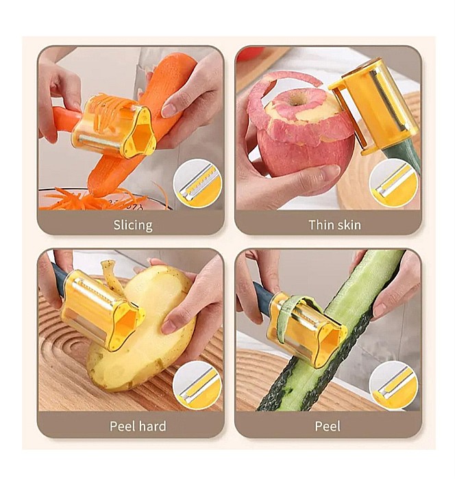 COLANDER Curatator Manual pt Fructe si Legume 3in1 Divrse Culori [2]