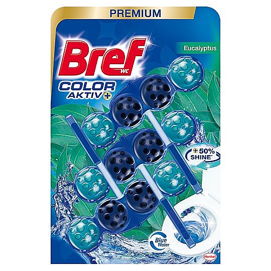 BREF Premium Color Aktiv Odorizant Toaleta Eucalipt 3 x 50 g [1]