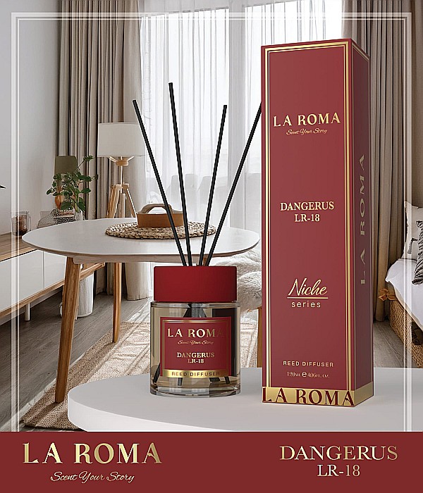 LA ROMA NICHE Odorizant Camera cu Betisoare DANGERUS 120 ml [2]