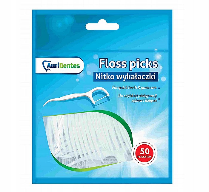 AuriDentes Floss Picks Set Ata Dentara cu Scobitoare 50 buc [1]