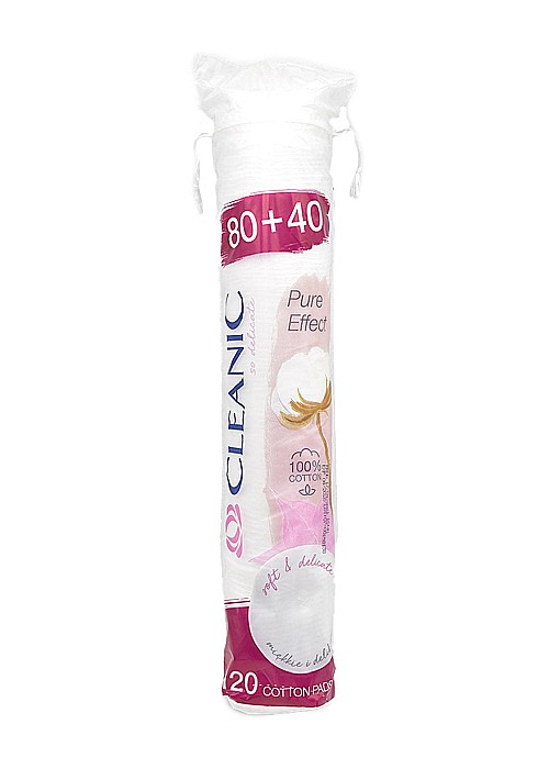 CLEANIC Dischete Demachiante Pure Effect Bumbac 80+40 Buc/Set [1]
