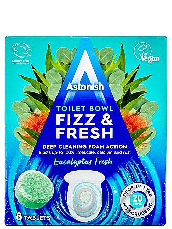 Produse de uz casnic - ASTONISH Tablete pt Curatarea Vaselor de Toaleta Eucalyptus Fresh 8 buc