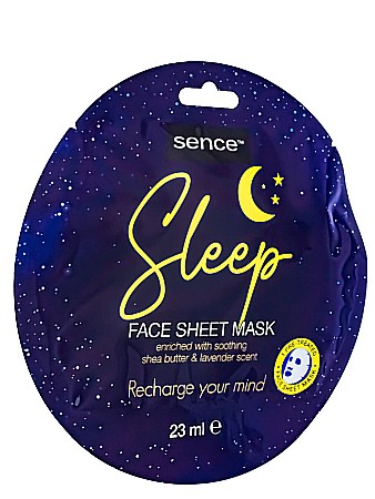 Masca Faciala - SENCE Masca de Fata Tip Servetel Anti-Oboseala cu Shea Butter & Aroma de Lavanda 23 ml