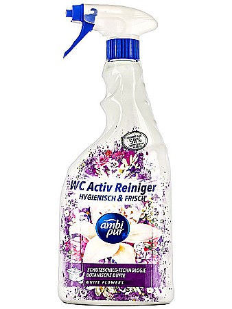 Produse de uz casnic - AMBI PUR Spray pt Curatat Vasul de Toaleta White Flowers 750 ml
