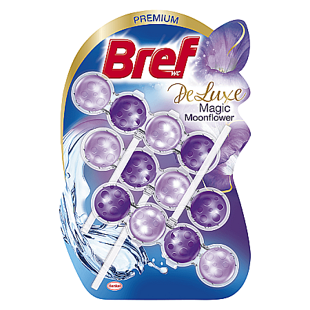 Produse de uz casnic - BREF Premium Deluxe Odorizant Toaleta Magic Moonflower 3 x 50 g