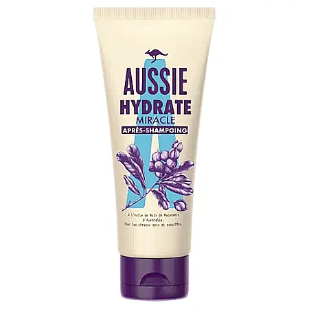 Ingrijirea parului - AUSSIE Hydrate Miracle Balsam de Par cu Ulei de Macadamia Australiana, Regenereaza in Profunzime Structura Parului Uscat si Deteriorat 200 ml