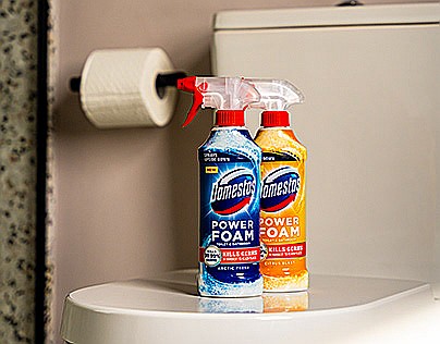 DOMESTOS Spray Spuma pt Curatare Baie Power Foam ARTIC FRESH 435 ml [1]