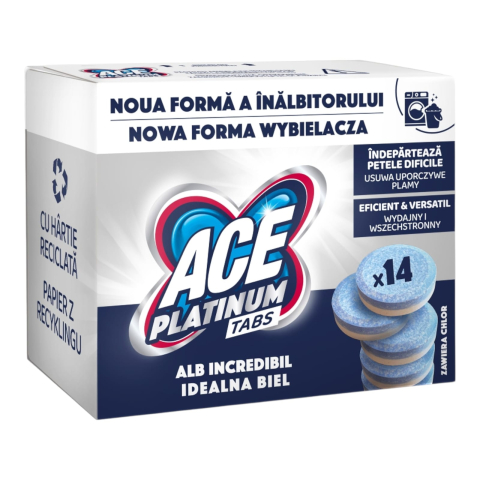 Detergent Rufe - ACE Platinum Tablete Inalbitor 14 buc