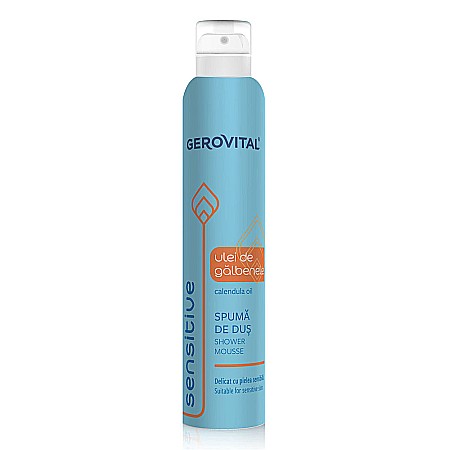 Spuma de baie - GEROVITAL Shower Mousse Spuma de Dus Sensitive Ulei de Galbenele 200 ml