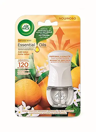 Odorizante - AirWick Aparat Odorizant Priza+Rezerva 19 ml Anti Tabac