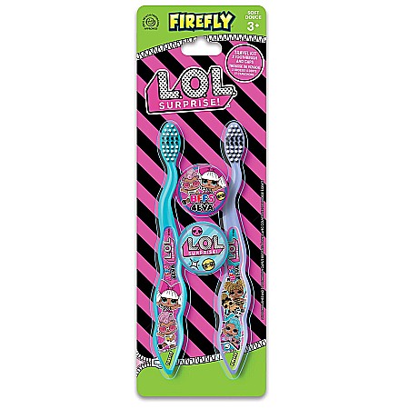Cosmetice copii - FIREFLY Periuta de Dinti cu Capac pt Copii 3ani+ LOL Surprise Set/2 buc