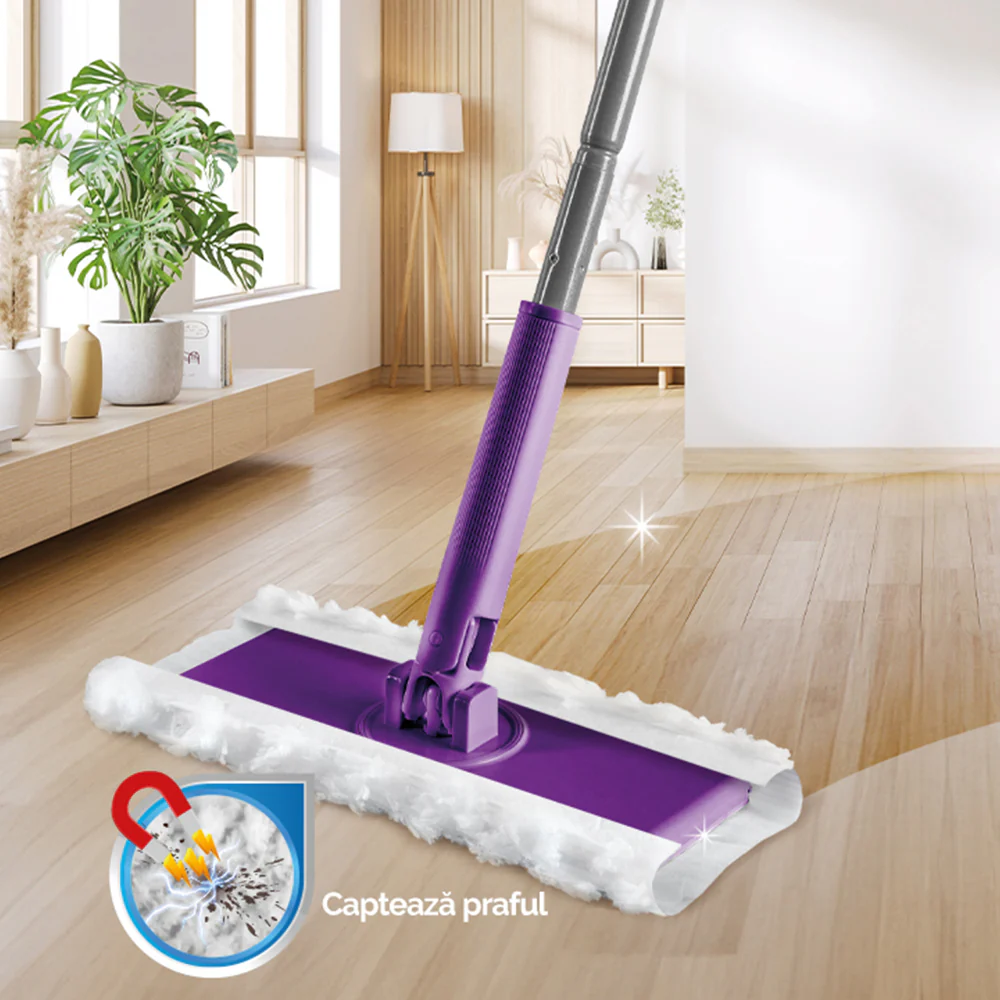 OTI Mop No Touch cu Prindere Rapida + 5 Lavete Umede + 5 Lavete Uscate [4]