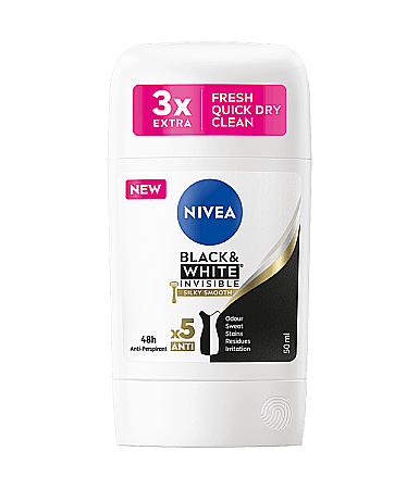 Stick - NIVEA Stick Antiperspirant Black & White Silky Smooth 50 ml