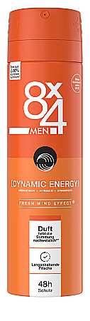 Deodorante & Parfumuri - 8X4 MEN Spray Deodorant Antiperspirant 0% Aluminiu DYNAMIC ENERGY 150 ml
