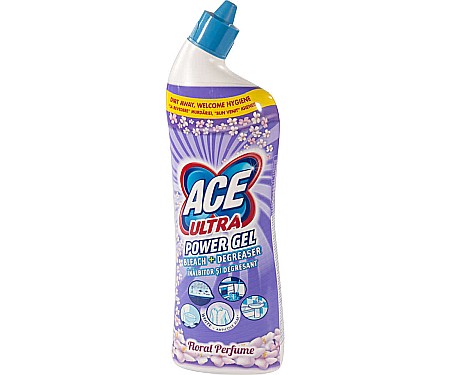 Produse de uz casnic - ACE Ultra Power Gel Floral Inalbitor & Degresant 750 ml