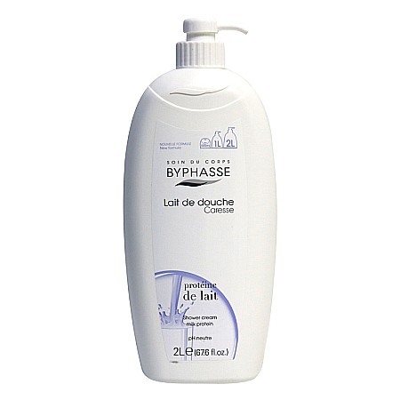 Gel de dus - BYPHASSE Gel de Dus cu Pompa Caresse Proteine din Lapte 2000 ml