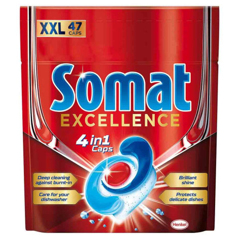 Noutati - SOMAT Detergent pt Masina de Spalat Vase 4in1 Excellence 47 buc