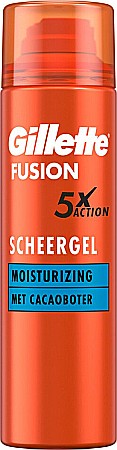 Produse pentru ras - GILLETTE Fusion 5X Action Gel de Ras Hydrating cu Unt de Cacao 200 ml