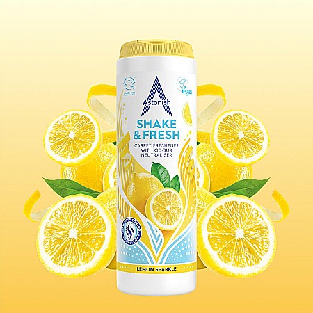 ASTONISH Shake & Fresh Pudra Parfumata pt Covoare Fresh Lemon 400g [1]