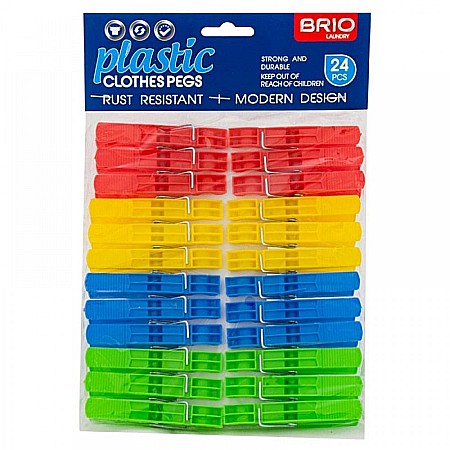 Diverse produse de uz casnic - BRIO Set Carlige Rufe din Plastic Multicolor 24 buc