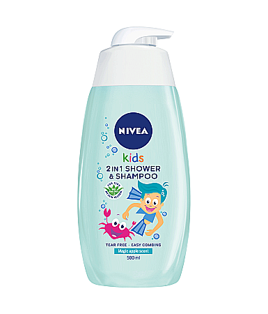Cosmetice copii - NIVEA Kids 2IN1 Sampon & Gel de Dus cu Mar 500 ml