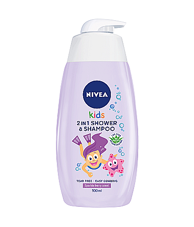 Cosmetice copii - NIVEA Kids 2IN1 Sampon & Gel de Dus cu Fructe de Padure 500 ml