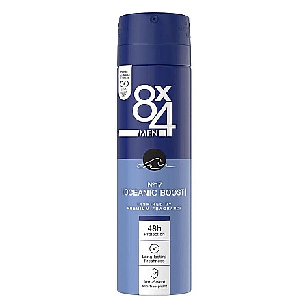Deodorante & Parfumuri - 8X4 MEN Spray Deodorant Antiperspirant OCEANIC BOOST 150 ml
