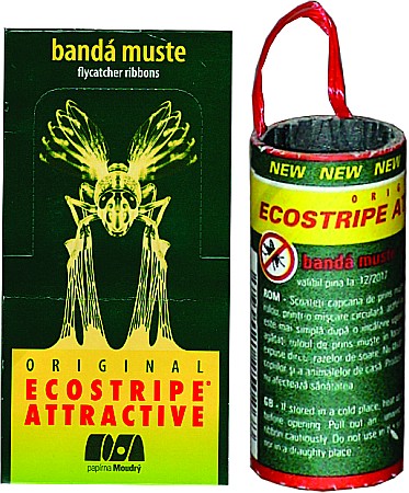 Combaterea Insectelor Daunatoare - ECOSTRIPE ATTRACTIVE Banda Lipicioasa de Prins Muste