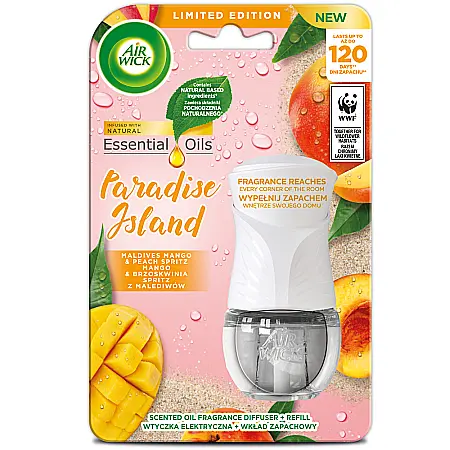 Odorizante - AirWick Aparat Odorizant Priza+Rezerva 19 ml Paradise Island Mango