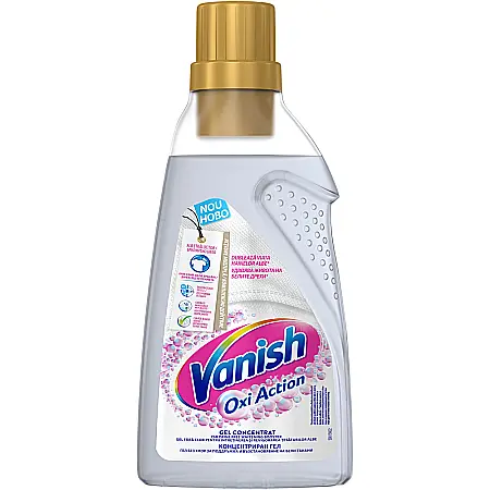 Detergent Rufe - VANISH Oxi Action Gel Concentrat pt Indepartarea Petelor Haine Albe 750 ml