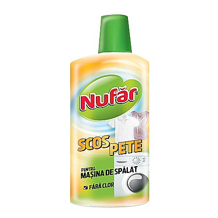 Detergent Rufe - NUFAR Solutie Indepartare Pete pt Masina De Spalat Rufe 500 ml