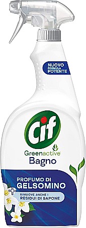 Produse de uz casnic - CIF Greenactive Solutie pt Curatat Baia cu Parfum de Iasomie 650 ml