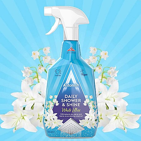 ASTONISH Solutie Anticalcar pt Dus & Stralucire Zilnica White Lilies 750 ml [1]