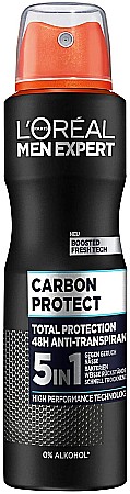 Deodorante & Parfumuri - LOREAL Men Expert Spray Deodorant Barbati 5in1 CARBON PROTECT 48H 150 ml