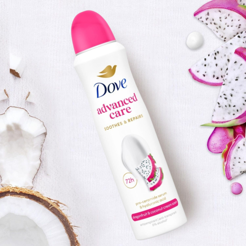 DOVE Advanced Care Antiperspirant Spray 72H DRAGON FRUIT & COCONUT CREAM 150 ml [1]