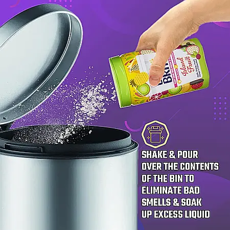 BIN BRITE Neutralizator Umiditate si Mirosuri pt Pubele & Cosuri de Gunoi LOST in PARADISE 500g [1]